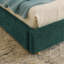 Base de lit tapissier grand format de style moderne et minimaliste - tissu à fils circulaires, tête de lit haute incurvée, support de pieds robuste et rangement à roulettes, matelas non inclus-209247894-209247914