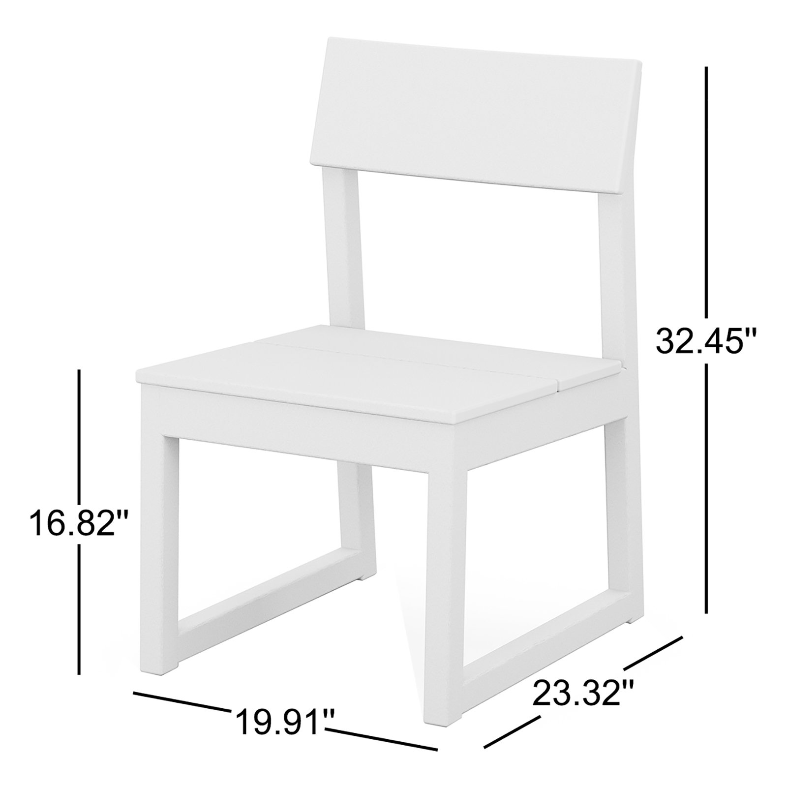 POLYWOOD® Edge Patio Side Chair, Gray