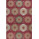 Suzani Wool Geometric Area Rug in Red/Green/Beige