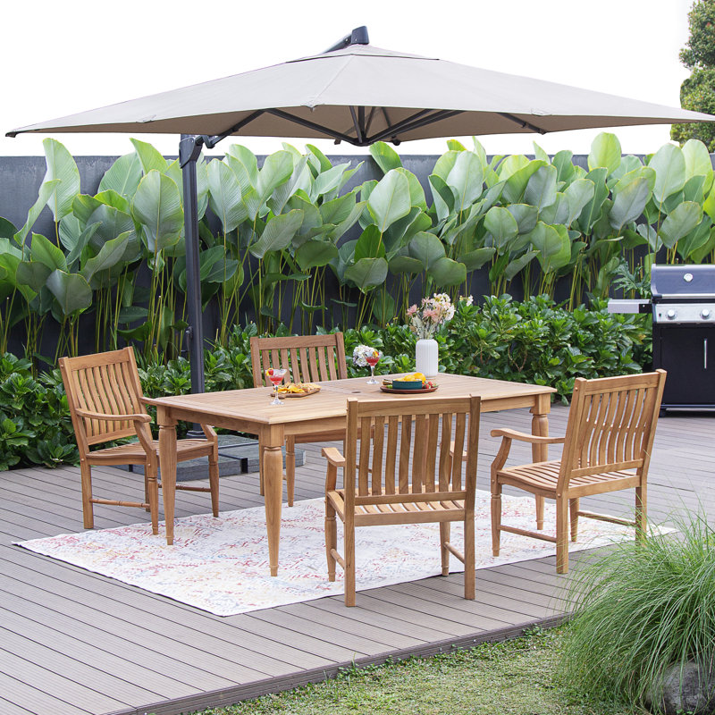 Morrison Teak Outdoor Dining Set, 4