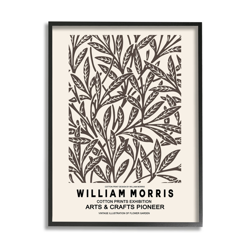 «Neutral Plant Leaves», L 16 po x H 16 po, Giclée encadrée noir minuit