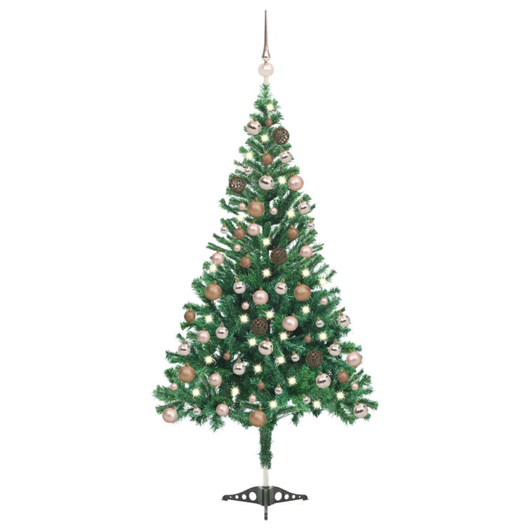 Artificial Christmas Tree Christmas Display Tree with LEDs and Ball Set