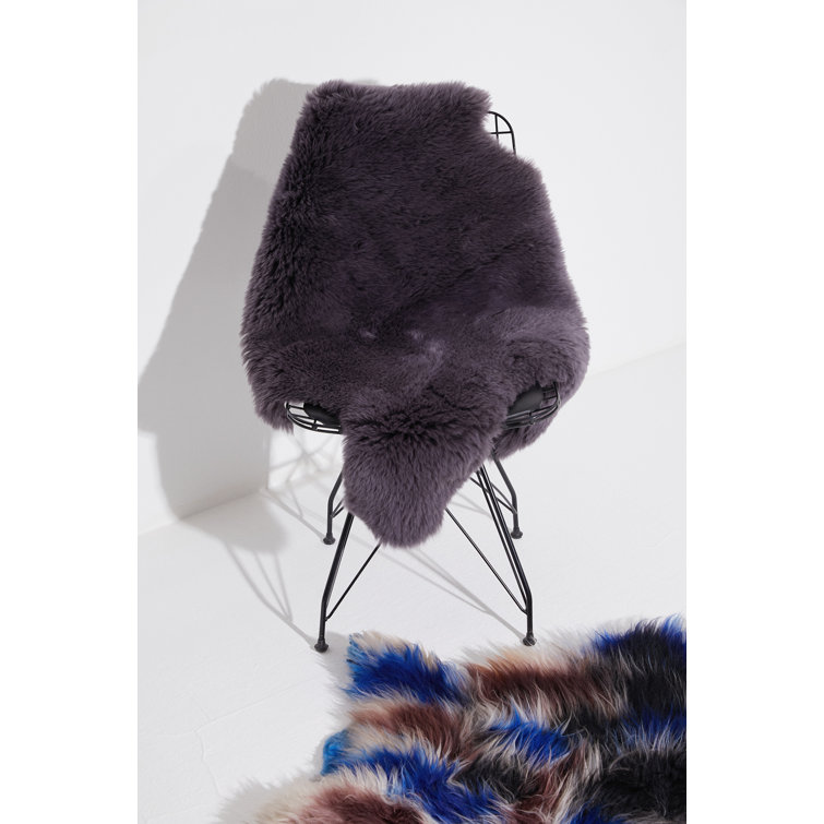 Stefania Solid Colour Sheepskin Area Rug