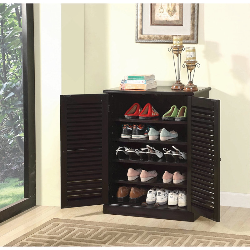 Étagère à chaussures moderne et transitionnelle 1Pc, Espresso