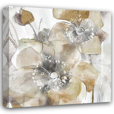 Art sur toile tendue par Latitude Run® Donovan, Maria, Taupe Spring Poppy