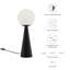 Apex Glass Globe Glass Table Lamp In White Black-1473498601