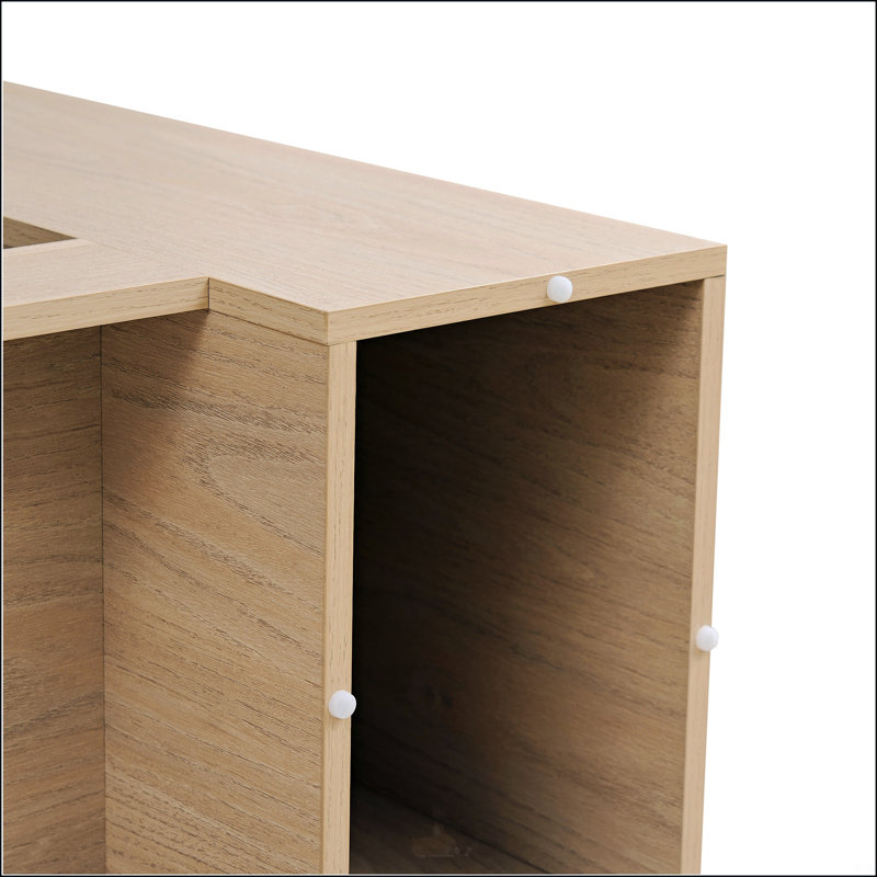 Rustic Wooden Rectangular Side Table, Perfect For Behind Sofa Or Entryway, Enhancing Home Decor And Functionality.