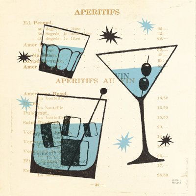 «Good Cheer IV Square» par Michael Mullan - reproduction d'art sur toile tendue