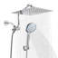 Adjustable 12" High Pressure Dual Shower Head with 9-Spray Handheld Shower-95024885