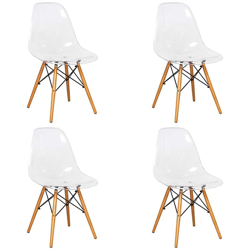 17.5'' H Side Chair, Clear