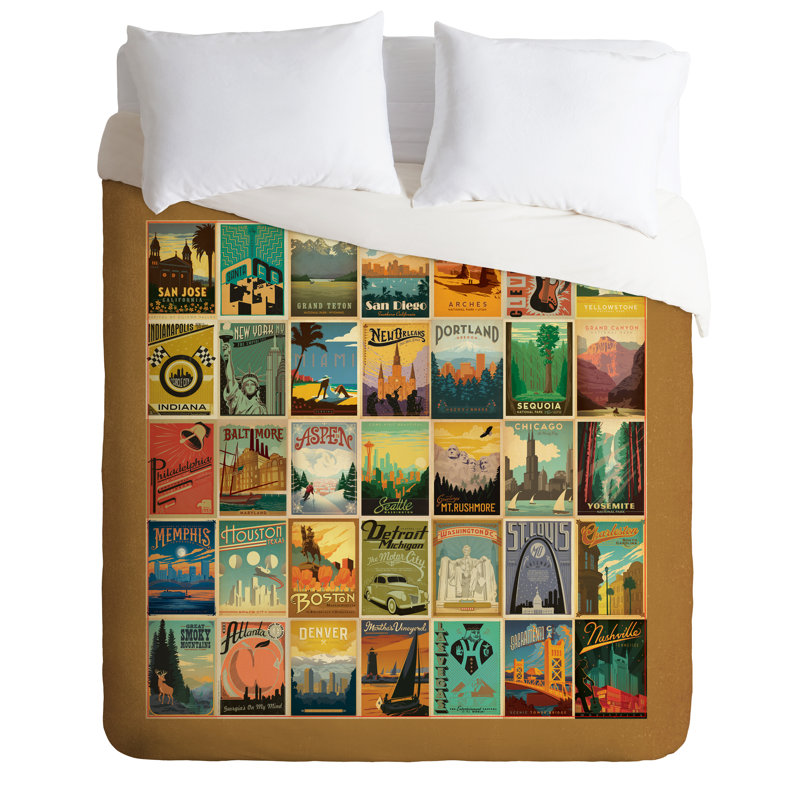 Anderson Design Group Polyester Duvet Cover, King Duvet Cover + 2 King Shams