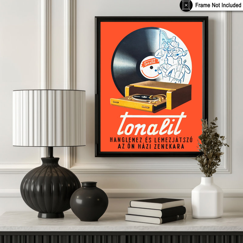 Tourne-disque Tonalit, H 24 po x l 32 po, Affiche, Sans cadre
