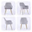 Chaises rembourrées modernes en cuir 2 pièces, dossier moyen avec structure en métal, coussin à fermeture à glissière amovible, pour le bureau de la cuisine-565196149-565196152