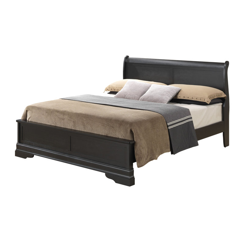 Louis Phillipe Standard Bed, King, Black