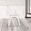Chaise d'appoint empilable à dossier en lattes de métal-38012636