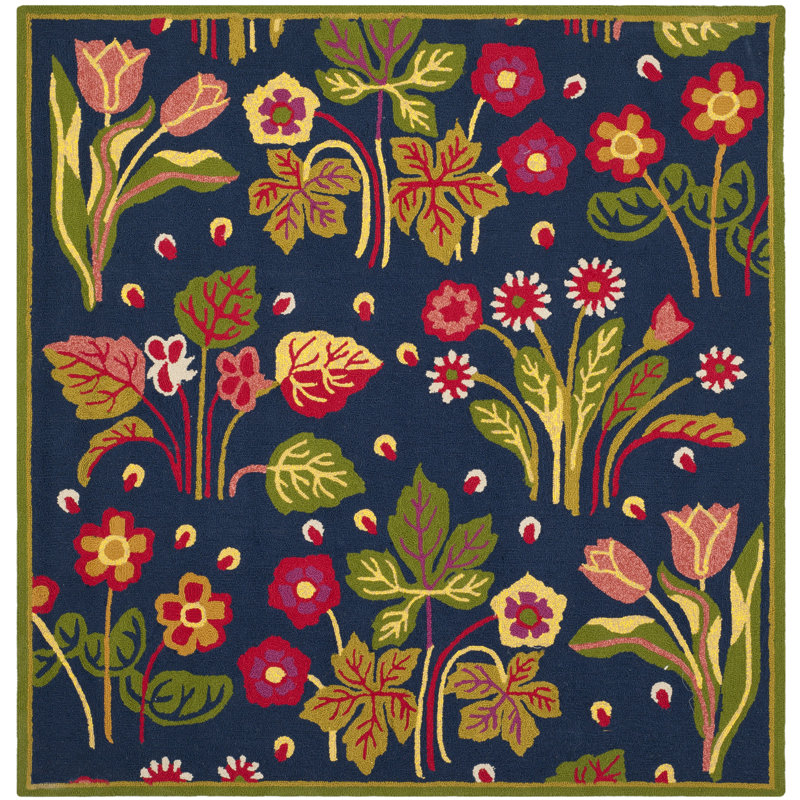 Doyle Hand Hooked Performance Southwestern Rug, Square 6'