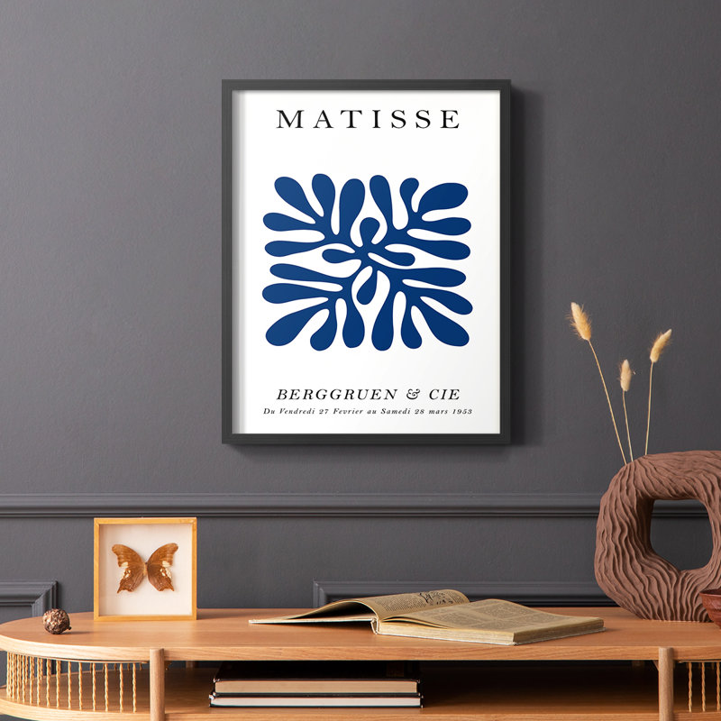 Matisse CECI, reproduction encadrée - bois massif, Noir, H 28 po x l 22 po