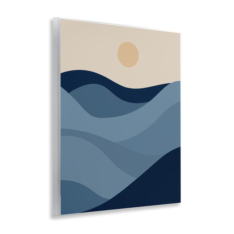  Blue Hills & Moon Wall Plaque Art by Daphne Polselli