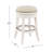 Antinio Swivel Upholstered Counter Stool-1640410167