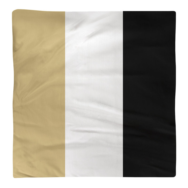 Serviette colorado, H 10 po x l 10 po x P 0,25 po, Doré / blanc / noir, Polyester sergé
