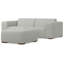Ensemble de canapé et repose-pieds modulaire Rex de 88 pouces de large avec canapé 2 places et repose-pieds de table assorti de 34 pouces de large