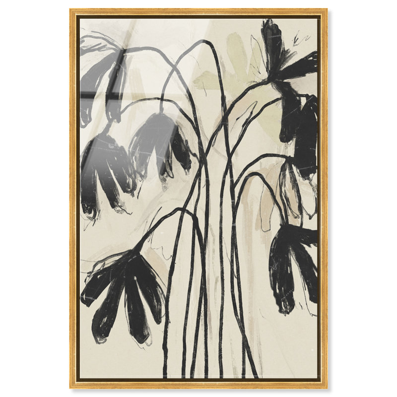 Tree Abstract Studio Print by Oliver Gal, 46"H x 31"W, Gold Floater Frame