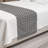 Ambesonne Abstract Bed Runner Slanted Leaf Like Dark Grey White-106941322