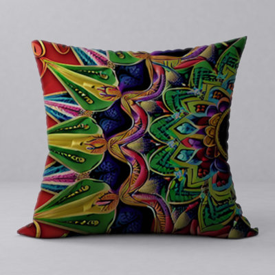 Floral Reversible Throw Pillow