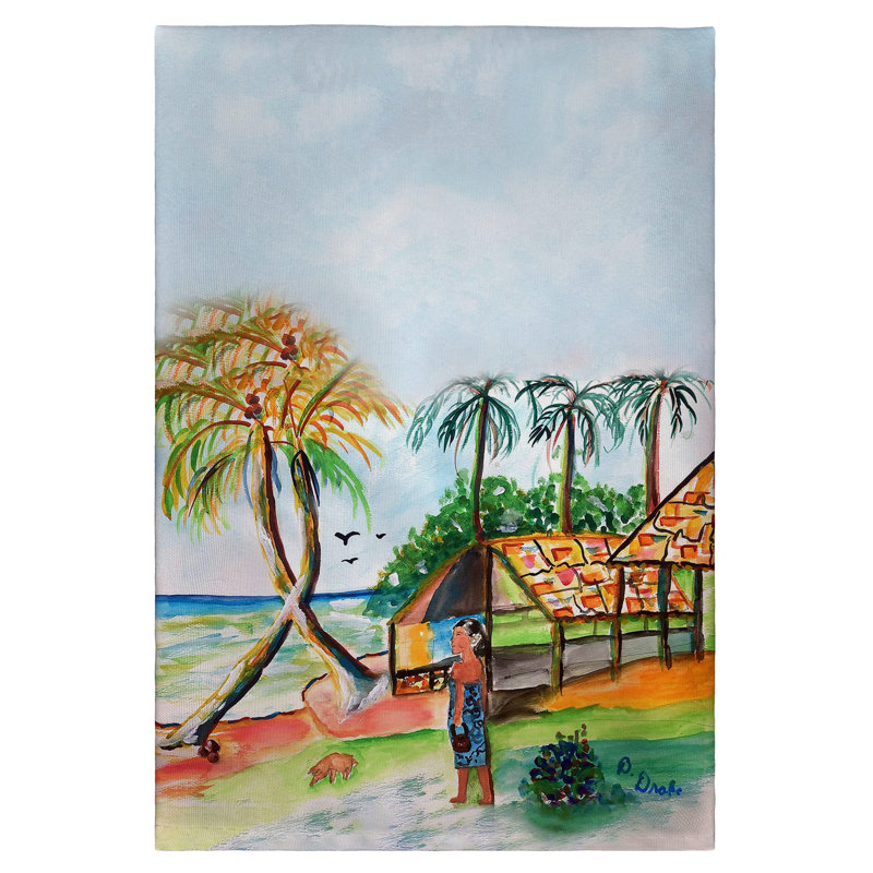 Serviette Palms & Woman