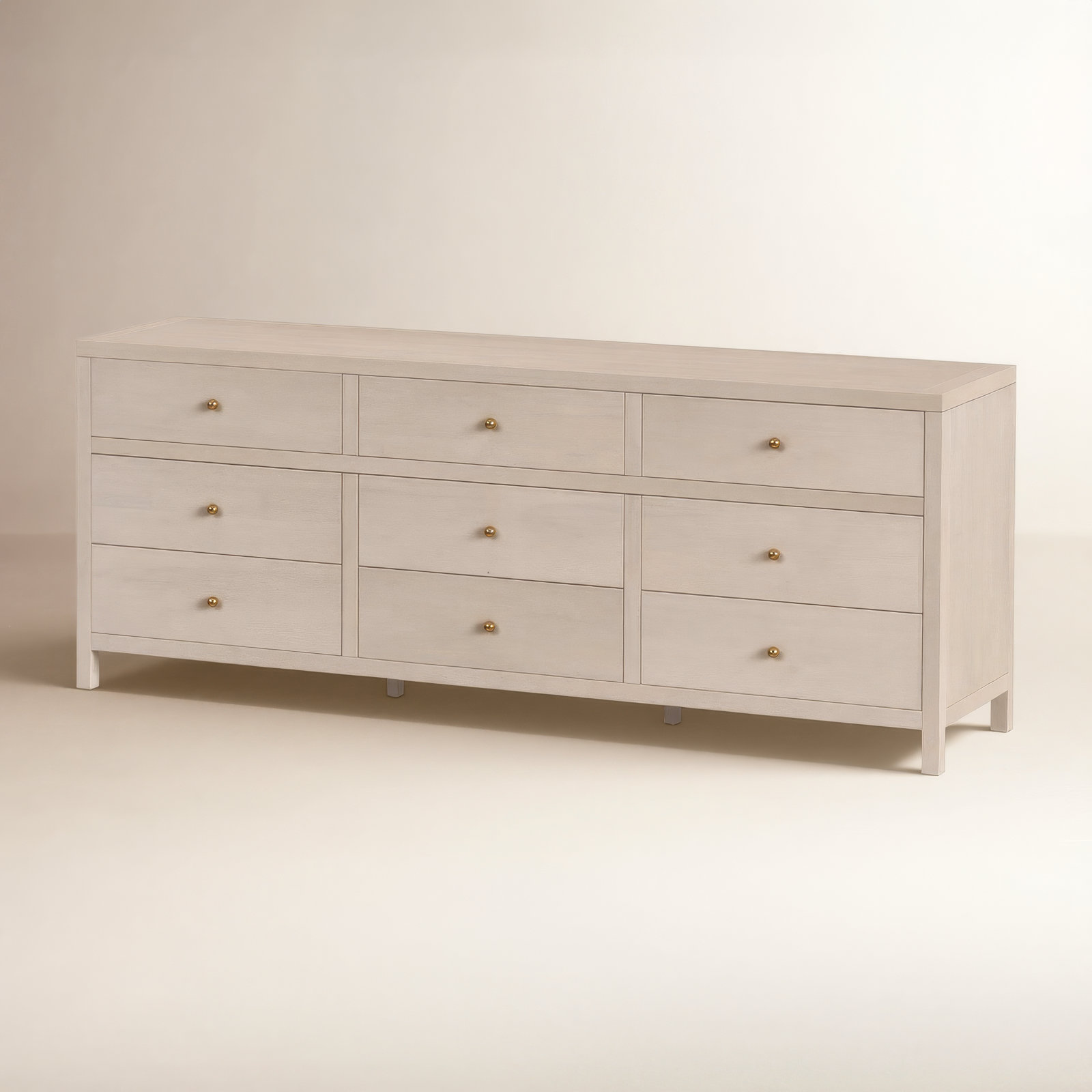Celine 84" Acacia Double Dresser, Antique Taupe