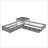 L-shaped Platform Bed with Trundle and Drawers Linked with built-in Desk-804221410
