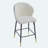 Counter Height Bar Stools Set Of 2, Jacquard Upholstered Bar Chairs, Metal Footrest And Frame For Kitchen,Dining Room,28"H Seat Height