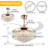 Keja 42'' Ceiling Fan with LED Lights-154020824