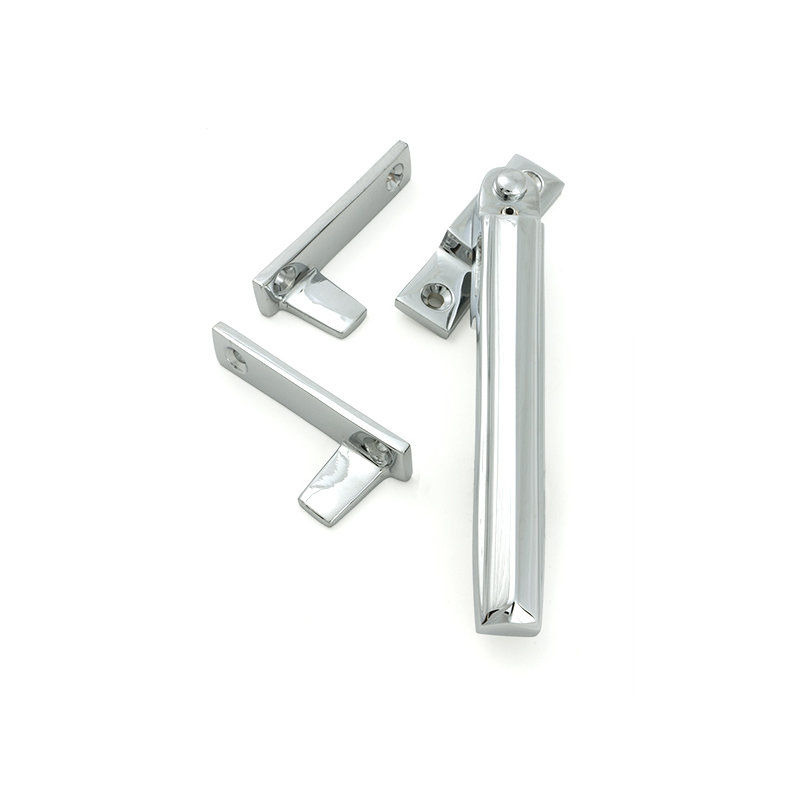 Art Deco Night-Vent Locking Fastener, Polished Chrome