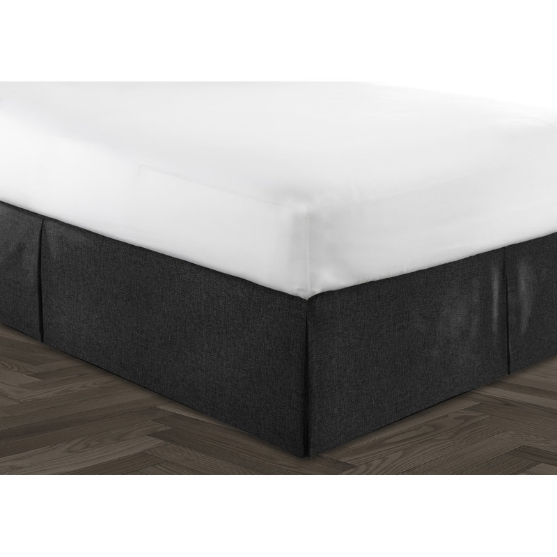 Aldon Bed Skirt, King, Charcoal Gray, 15"
