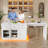 Kitchen Island With Storage, Breakfast Bar Counter - Stationary Table Coffee Bar