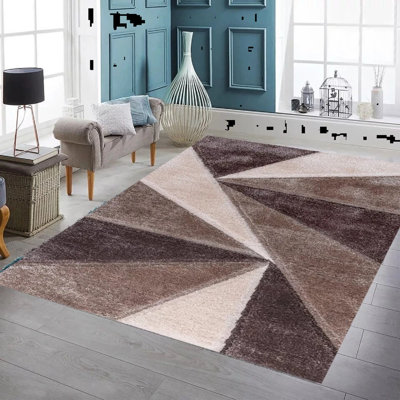 Geometric Shag Area Rug
