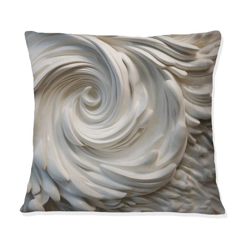 Coussin crème à spirale nébuleuse I - Abstract Spirals