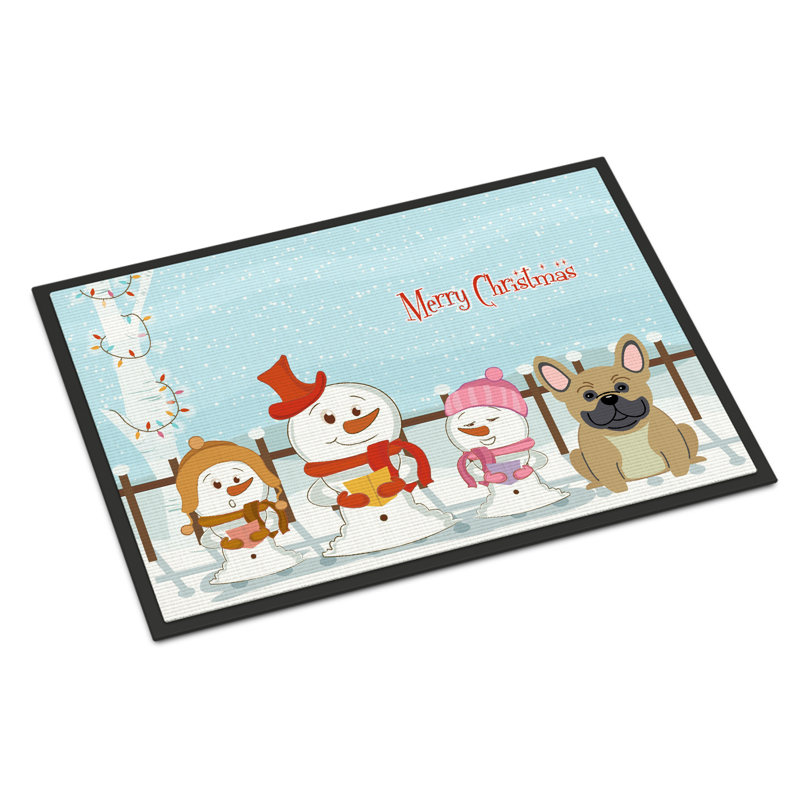 Tapis d'extérieur Chloe-Nicole Merry Christmas, Rectangle 2 pi x 3 pi