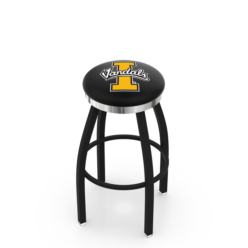 Tabouret de bar pivotant de 30 po NCAA, Chrome, Université de l'Idaho