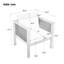 Ensemble de fauteuils d'extérieur confortables et verdoyants, chaise longue de patio avec coussins-134894707