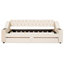 Lit de jour simple rembourré beige avec rangement pour accoudoirs et douille de ton-1738536069