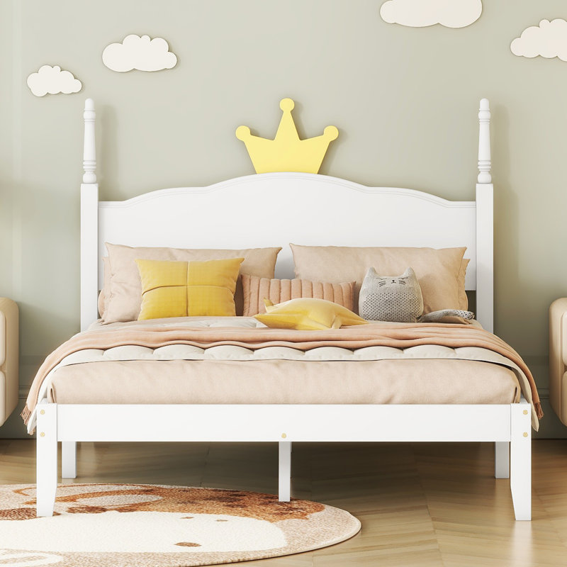 Gevon Solid Wood+MDF Panel Bed
