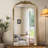 High-Definition Full-Body Mirror With American-Style Vintage Floral Border-118376912