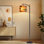 Lampe sur pied à arc avec abat-jour ajustable Sunset Tropical Beach Sand Palm Trees Calm Ocean Coastal Lampadaire 3 températures de couleur à intensité variable, grand lampadaire avec interrupteur au pied pour la chambre à coucher
