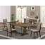 L'ensemble de table de salle à manger 5 pièces pour 4 personnes comprend une table de cuisine rectangulaire avec rallonge amovible et 4 chaises parsons en tissu kaki foncé, noyer antique-1396300598-1396300600-1485530359
