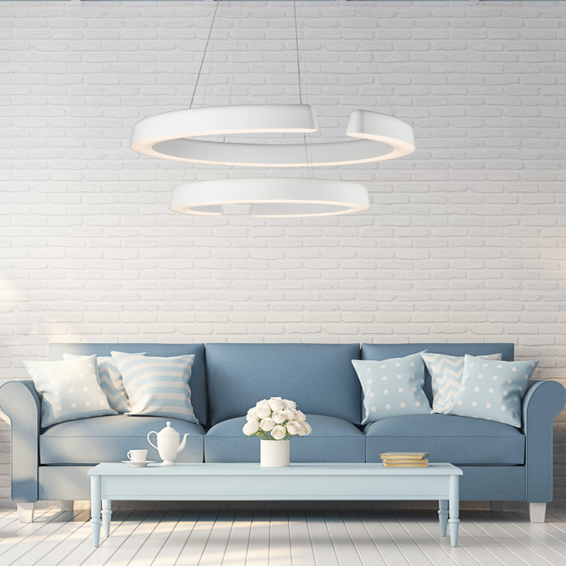 Lustre unique à 2 lumières DEL à niveaux ahsiah