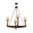 4 - Light Dimmable Wagon Wheel Chandelier