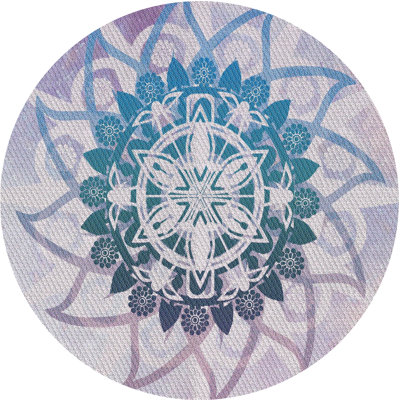 Tapis mauve/vert à tisser électrique
