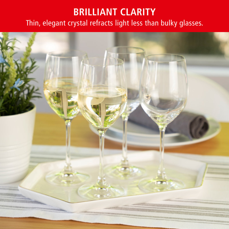 Spiegelau 12oz Lead-Free Crystal White Wine Glass Set